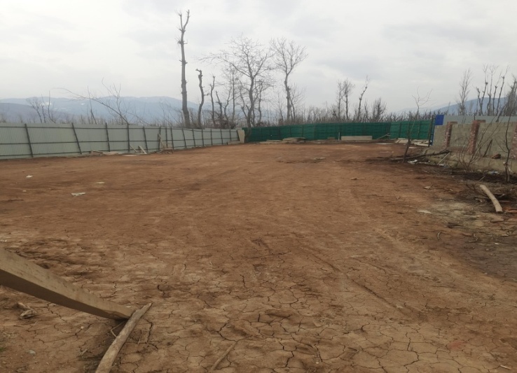 The open ground identified for the Qazigund drying yard, before construction